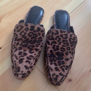 Leopard print mules